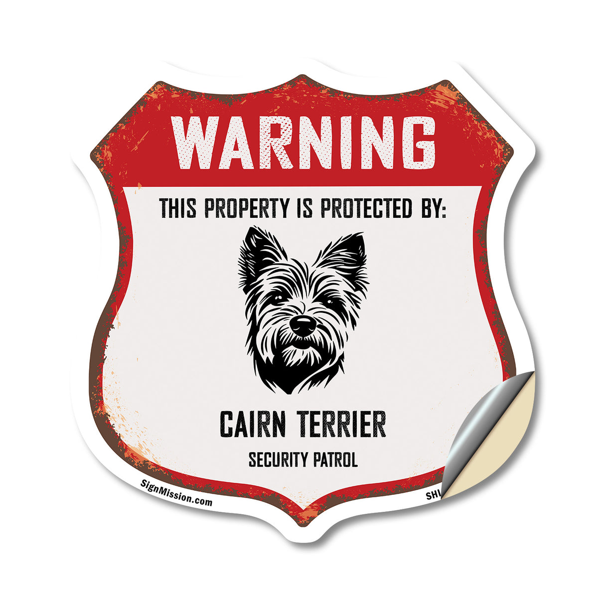 Warning This Property is Protected by Cairn Terrier