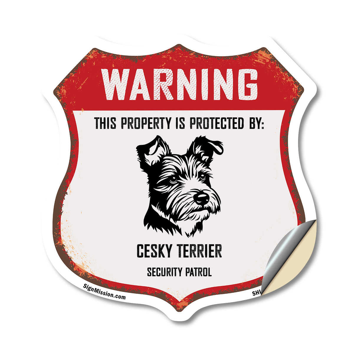 Warning This Property is Protected by Cesky Terrier
