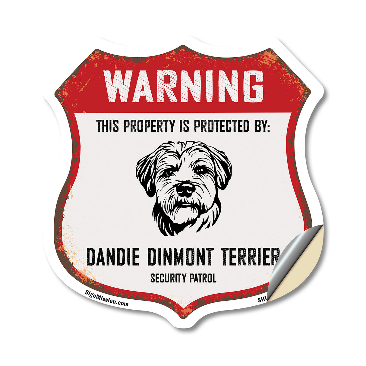 Warning This Property is Protected by Dandie Dinmont Terrier