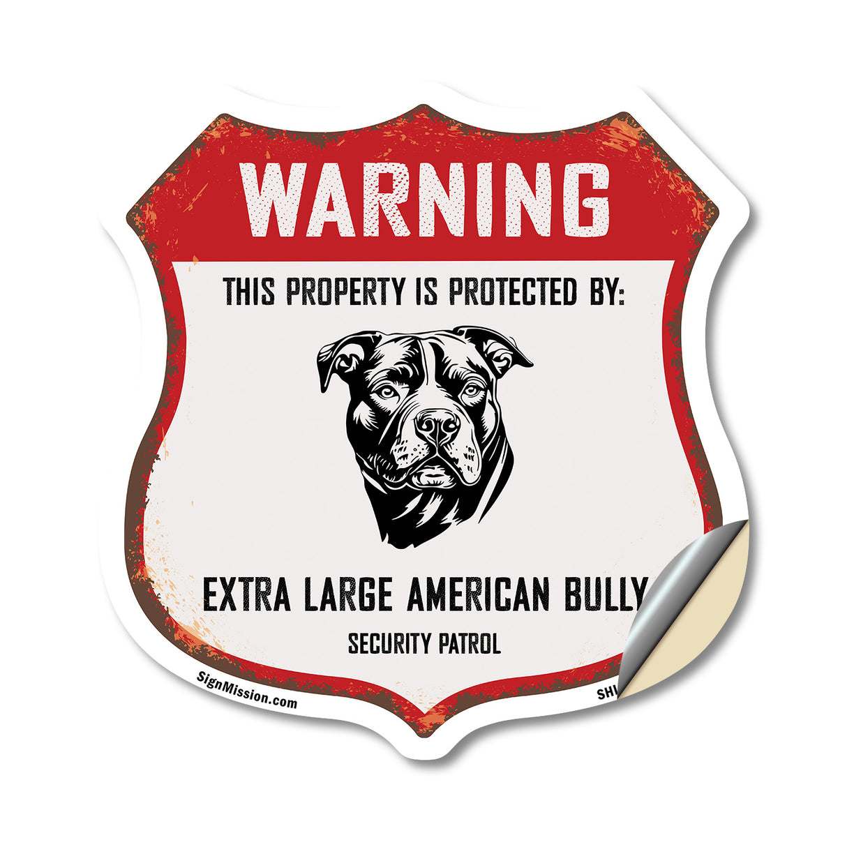 Warning This Property is Protected by Extra Large American Bully