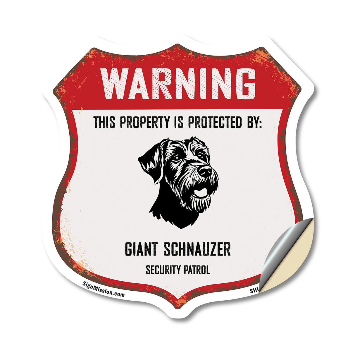 Warning This Property is Protected by Giant Schnauzer