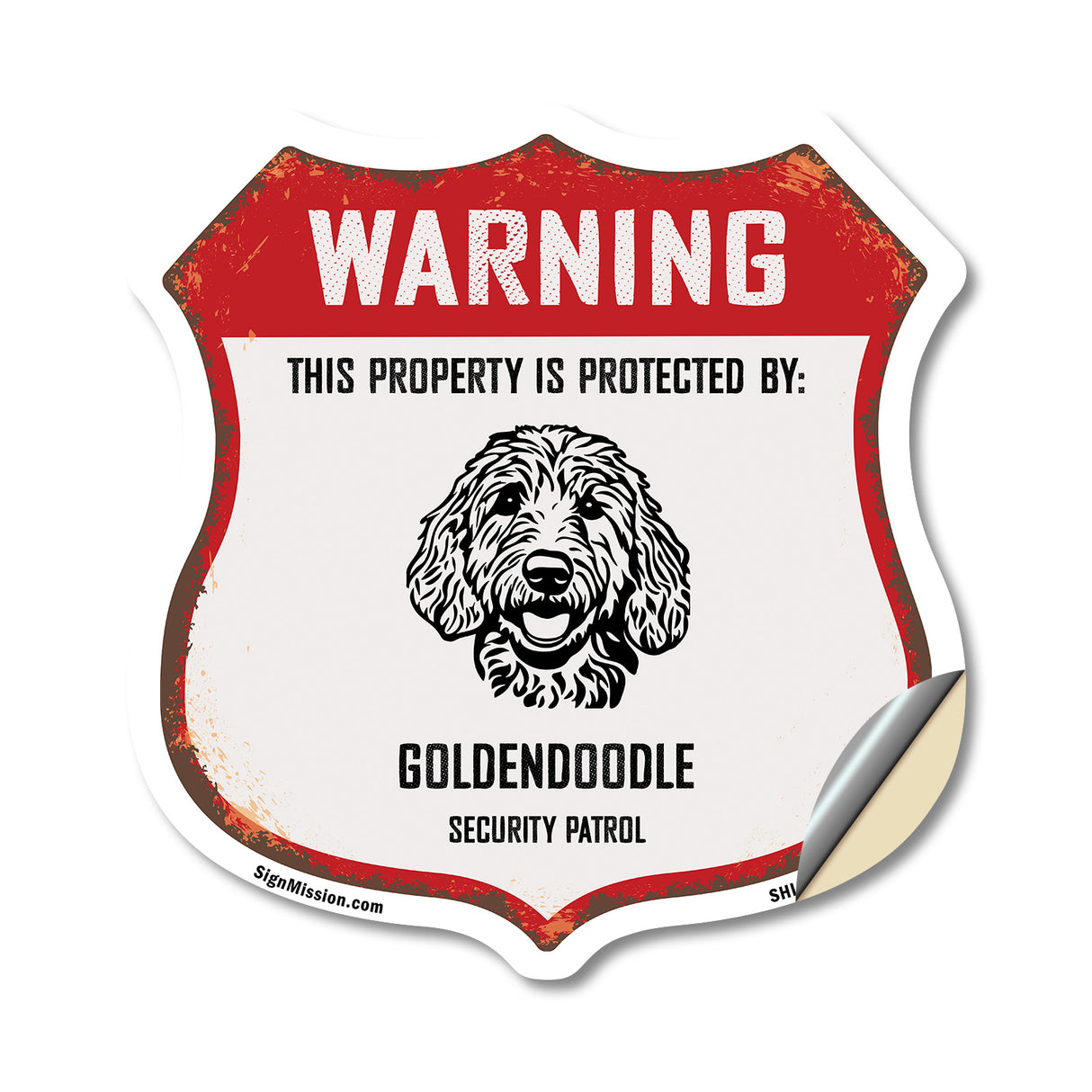Warning This Property is Protected by Goldendoodle