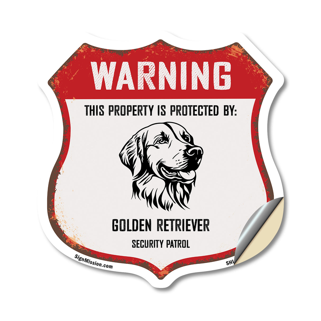 Warning This Property is Protected by Golden Retriever