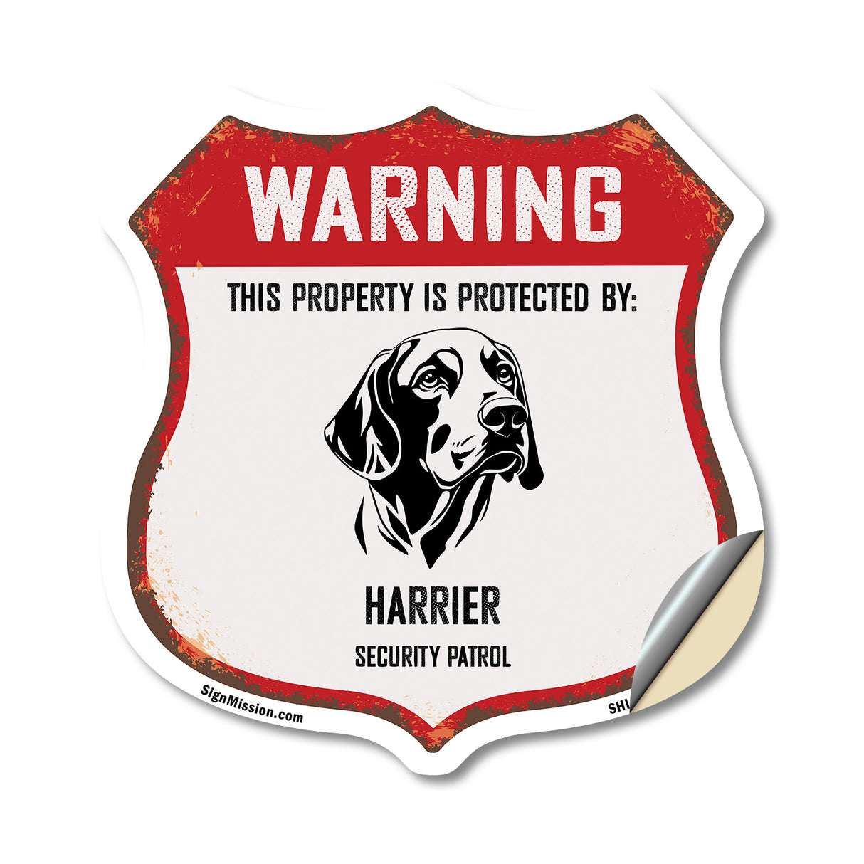 Warning This Property is Protected by Harrier