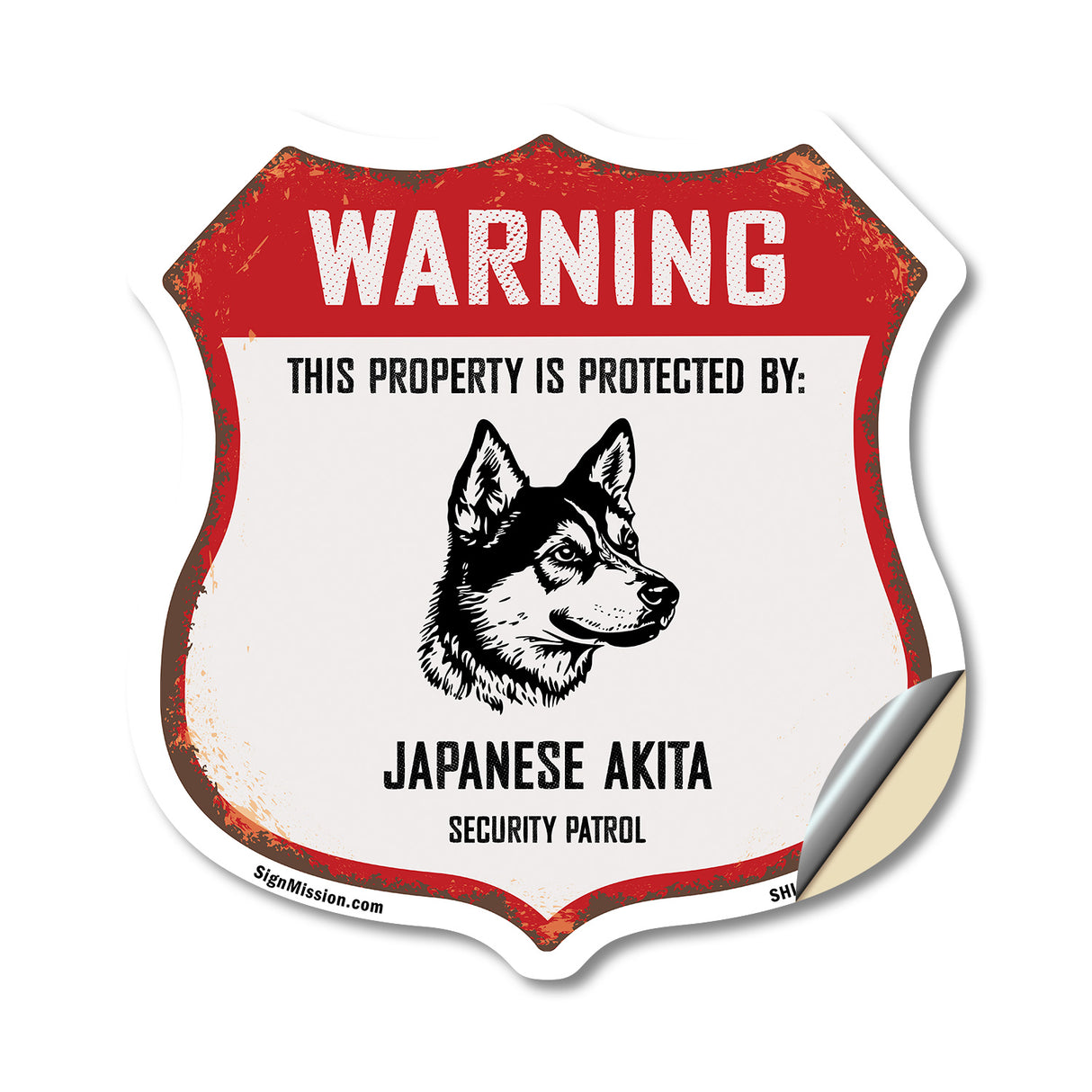 Warning This Property is Protected by Japanese Akita