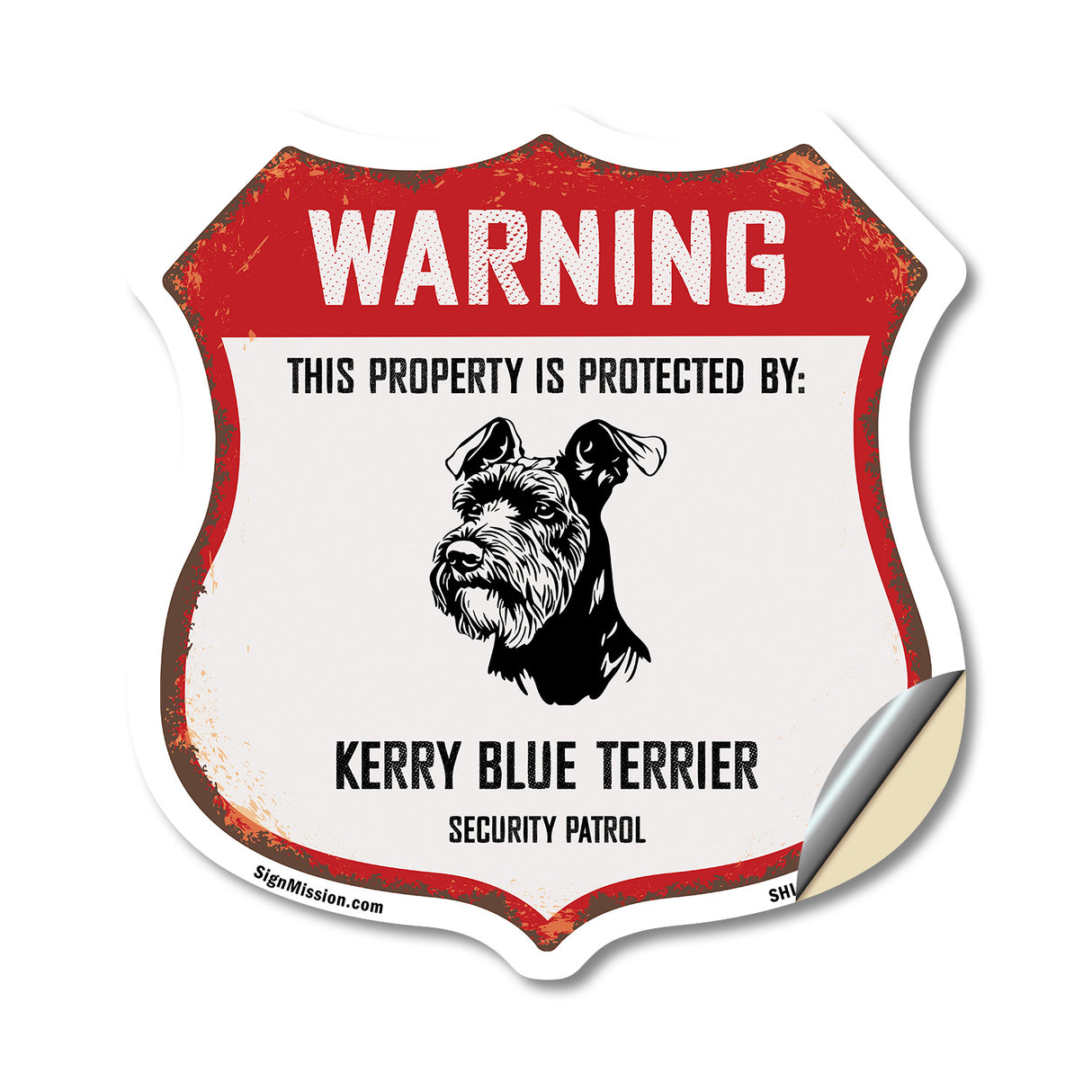 Warning This Property is Protected by Kerry Blue Terrier