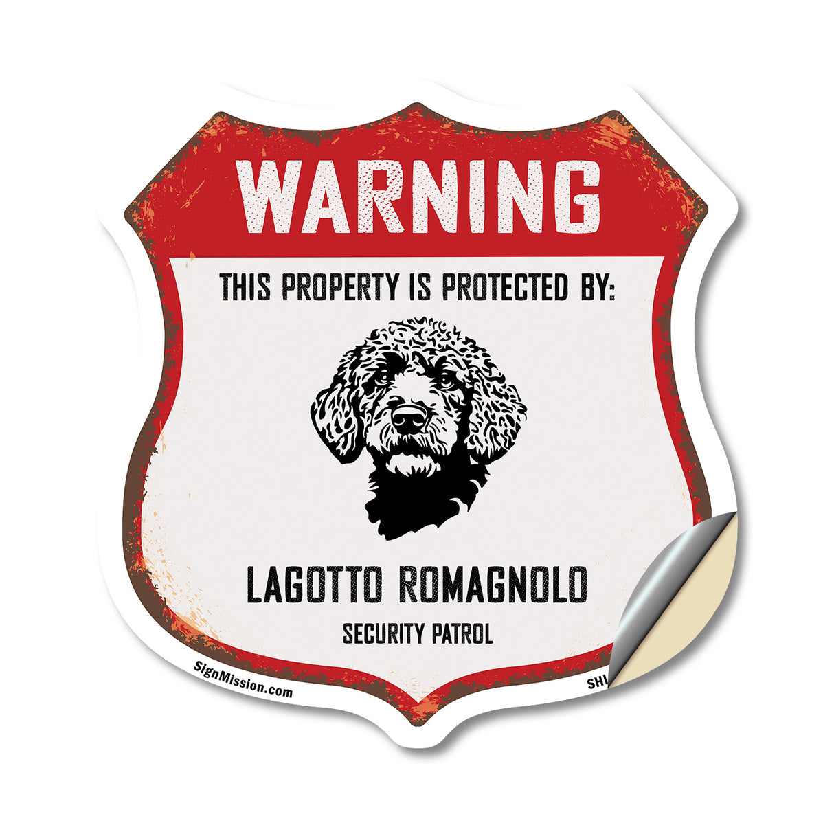 Warning This Property is Protected by Lagotto Romagnolo