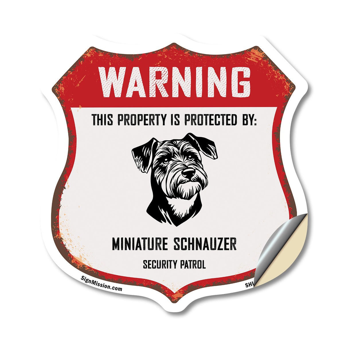 Warning This Property is Protected by Miniature Schnauzer