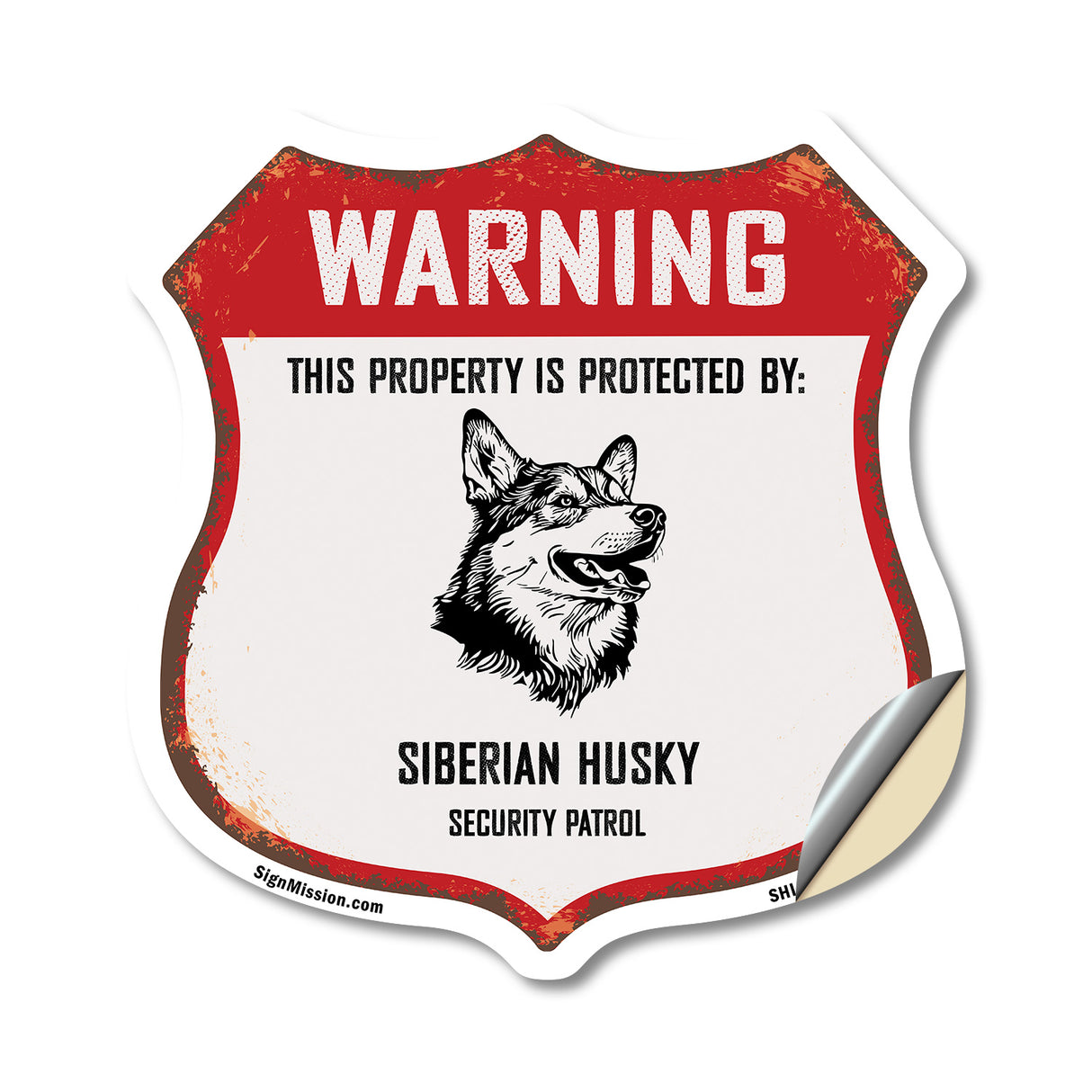 Warning This Property is Protected by Siberian Husky