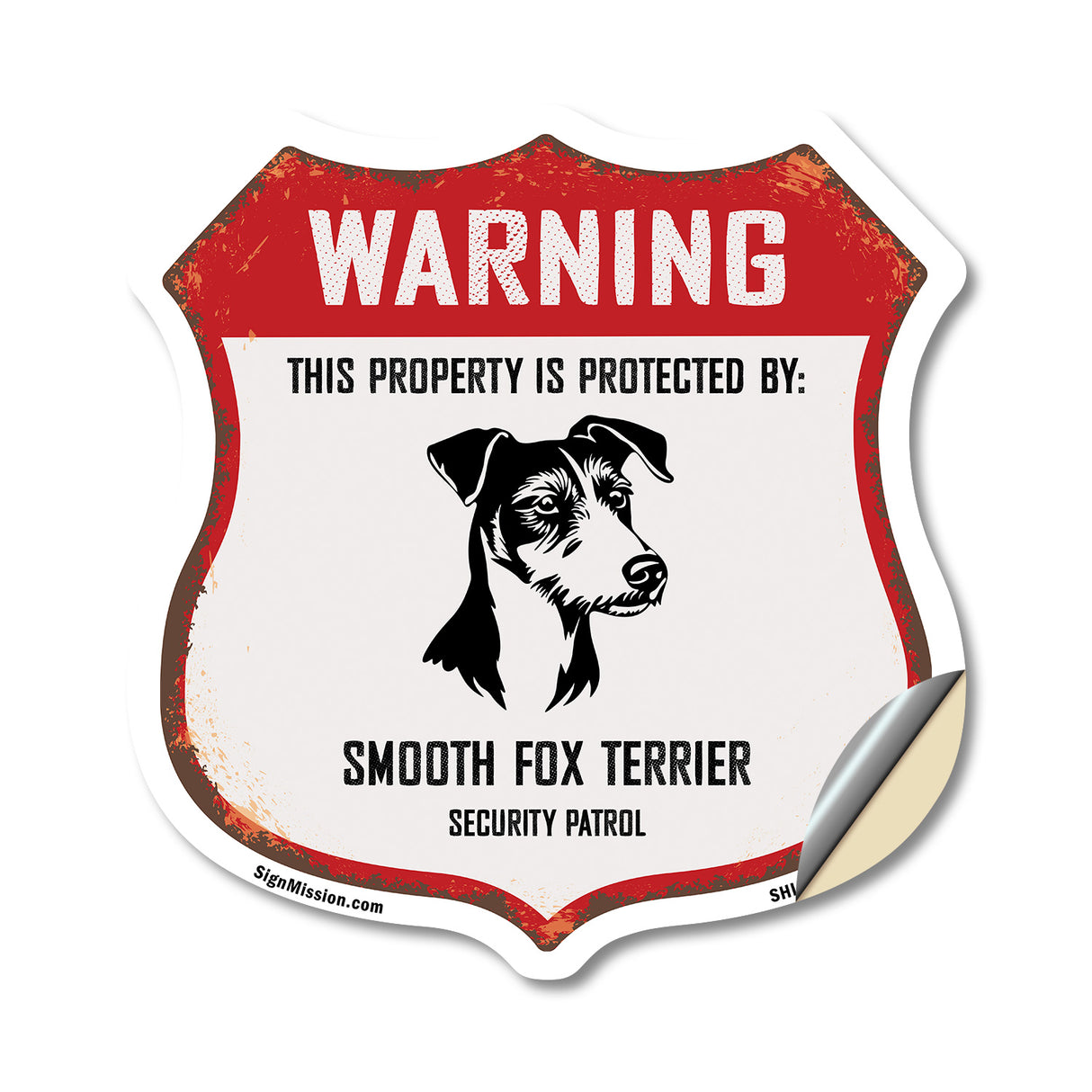 Warning This Property is Protected by Smooth Fox Terrier