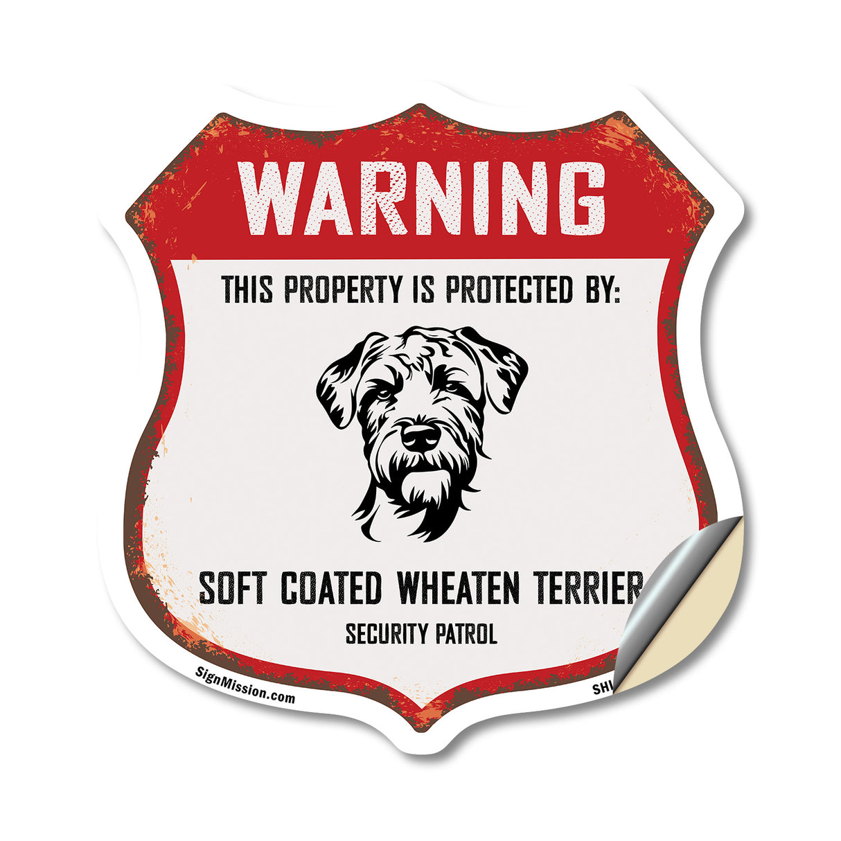 Warning This Property is Protected by Soft Coated Wheaten Terrier