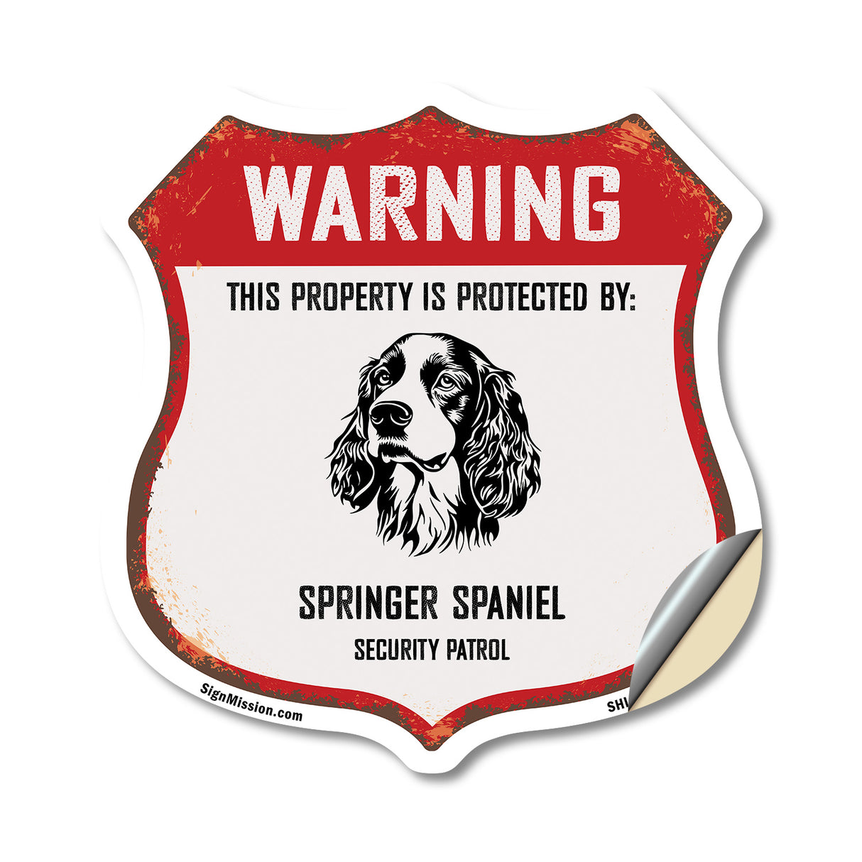 Warning This Property is Protected by Springer Spaniel