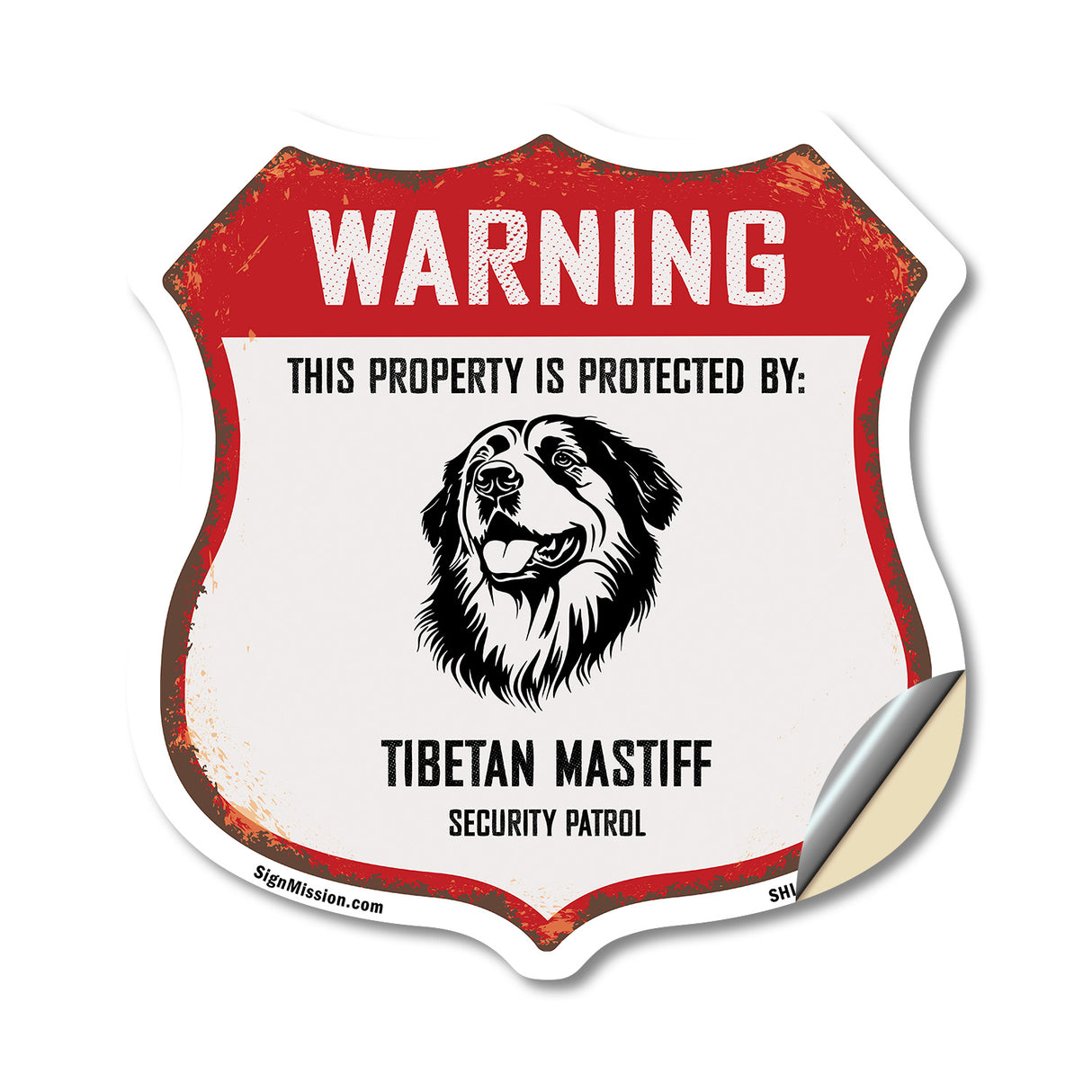 Warning This Property is Protected by Tibetan Mastiff