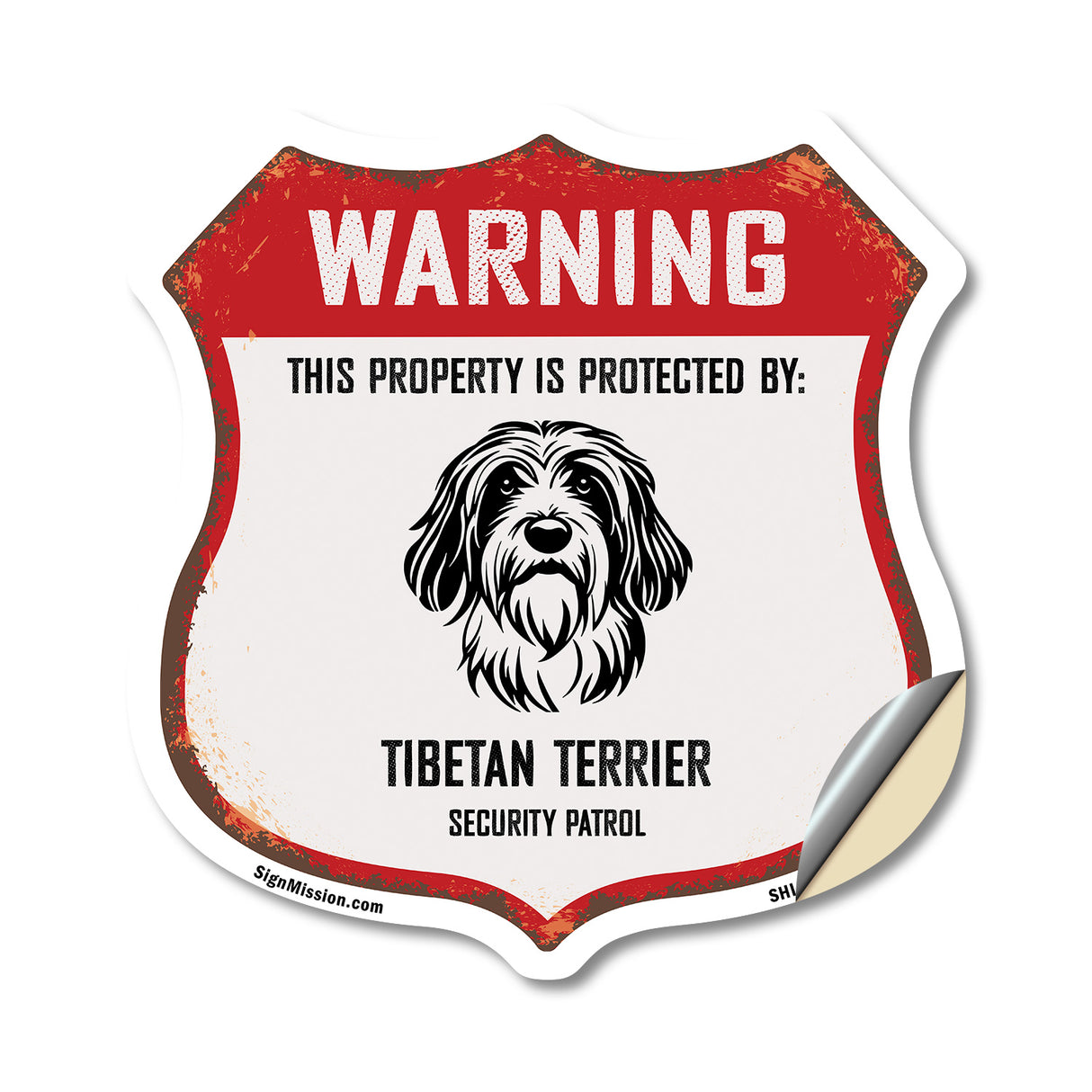 Warning This Property is Protected by Tibetan Terrier
