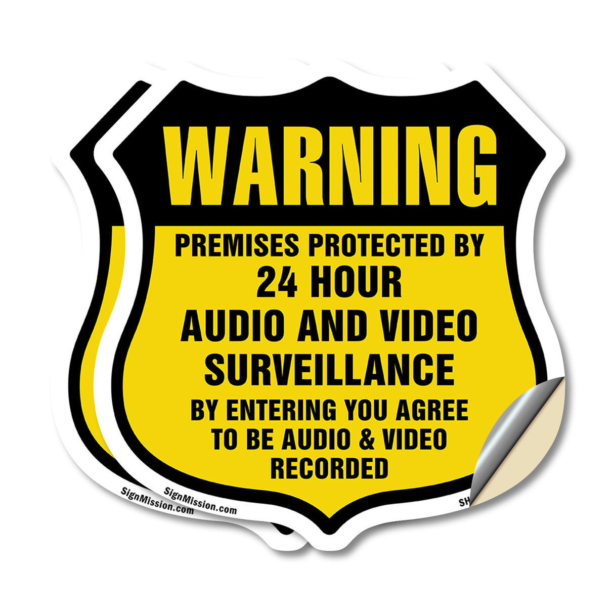 Warning Premises Protected By 24 Hour Audio And Video Surveillance By Entering You Agree To Be Audio & Video Recorded