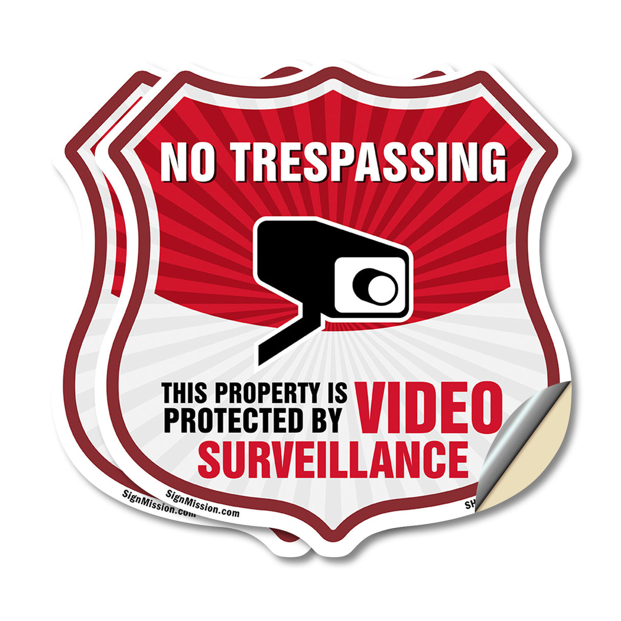 No Trespassing Shield Sign This Property Is Protected By Video Surveillance