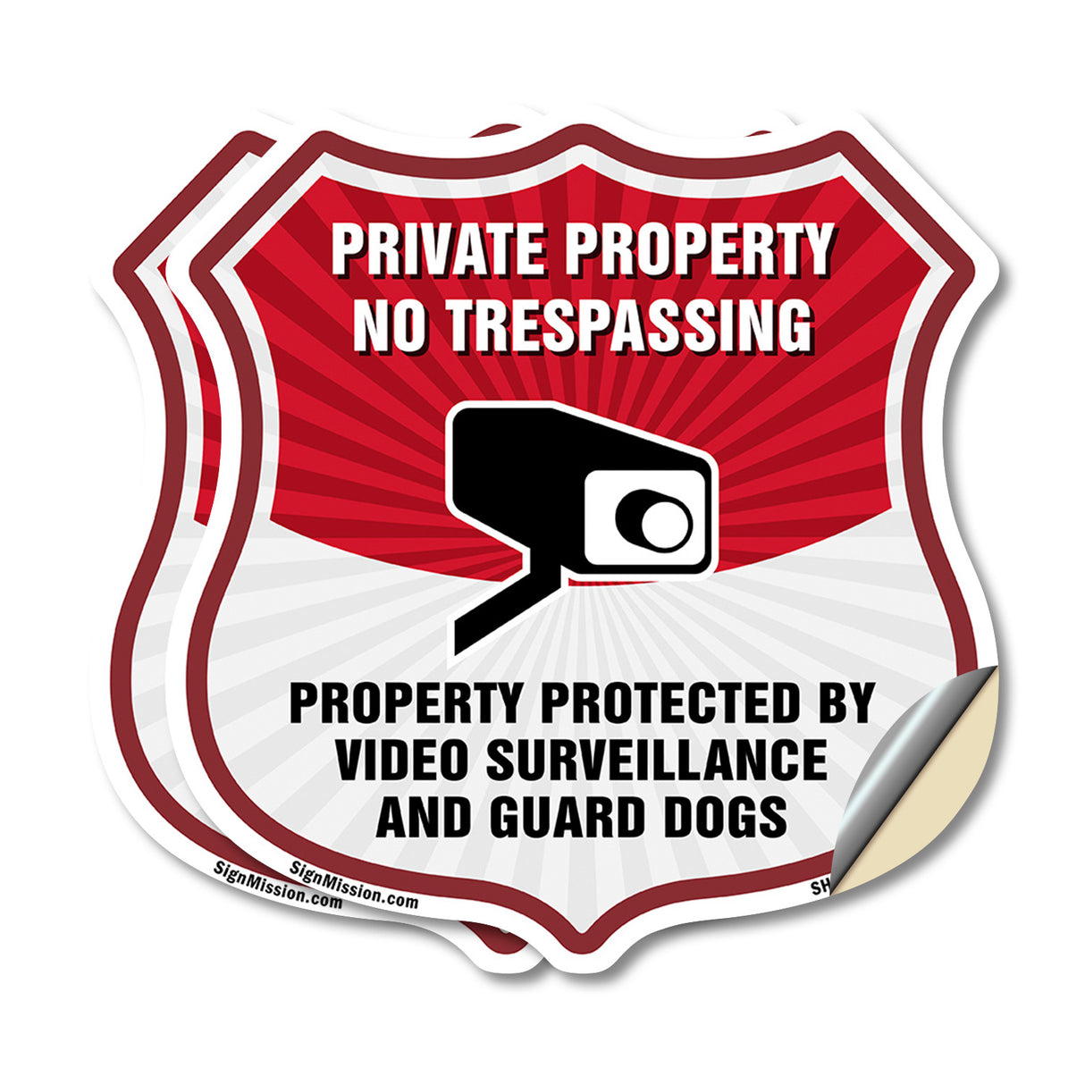 Private Property No Trespassing Property Protected By Video Surveillance And Guard Dogs
