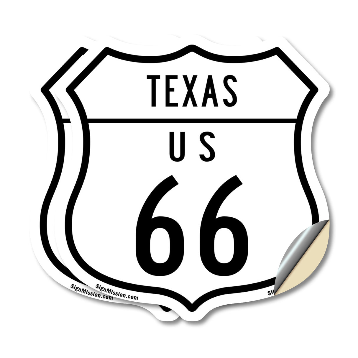 Texas Route Marker Shield Sign Us 66