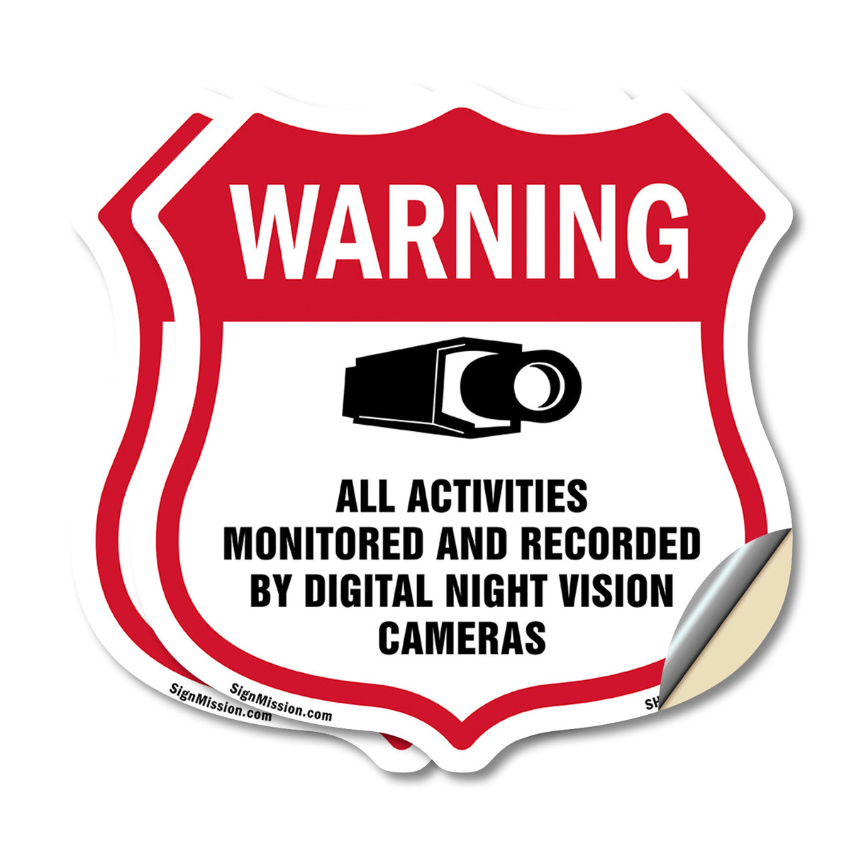 Video Surveillance Warning All Activities Monitored And Recorded By Digital Night Vision Cameras