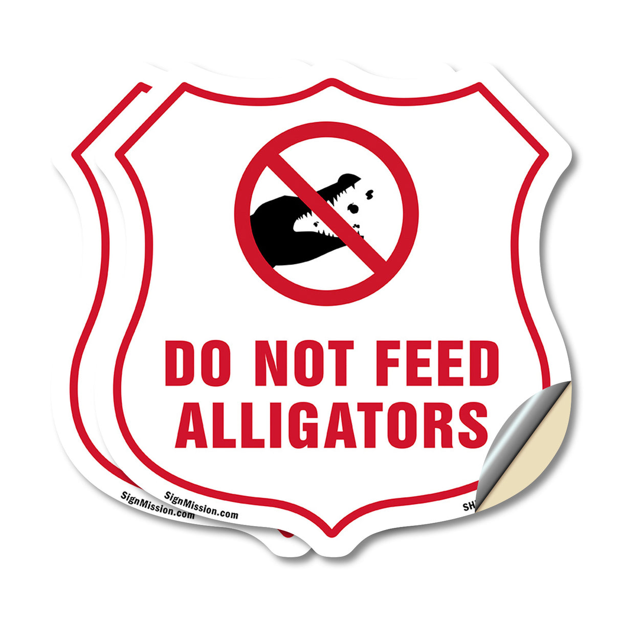Alligator Warning Shield Sign Do Not Feed Alligators
