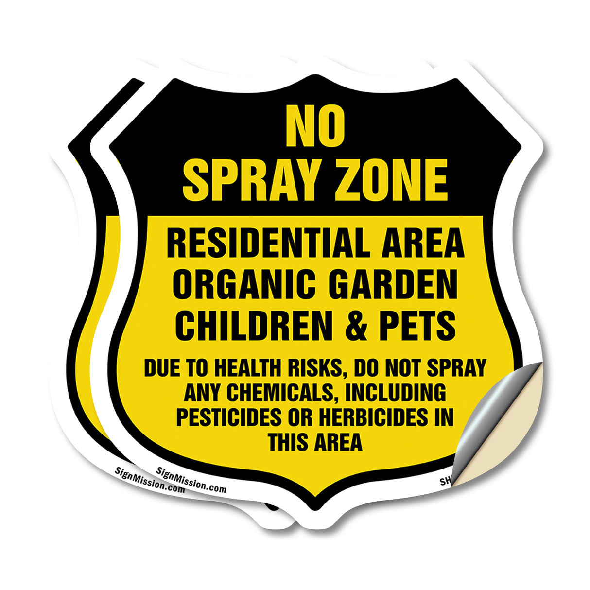No Spray Shield Sign No Spray Zone Residential Area Organic Garden Children And Pets