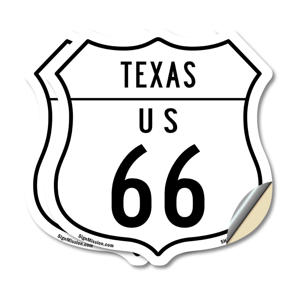 Texas Route Marker Shield Sign Us 66
