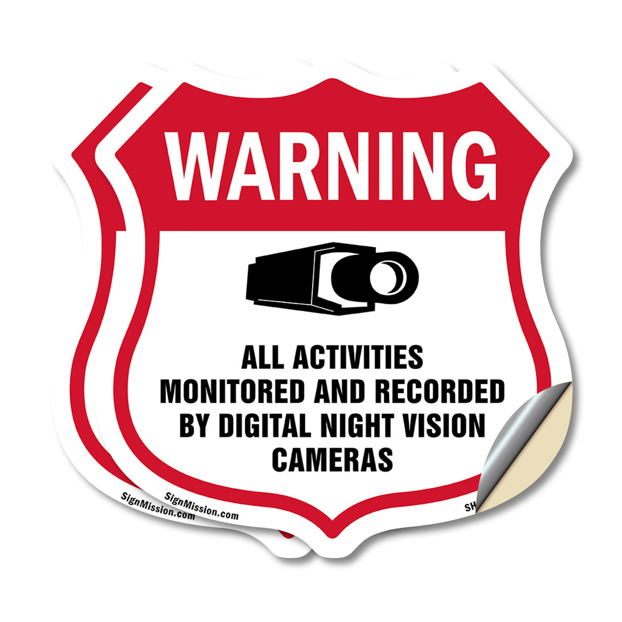 Video Surveillance Warning All Activities Monitored And Recorded By Digital Night Vision Cameras