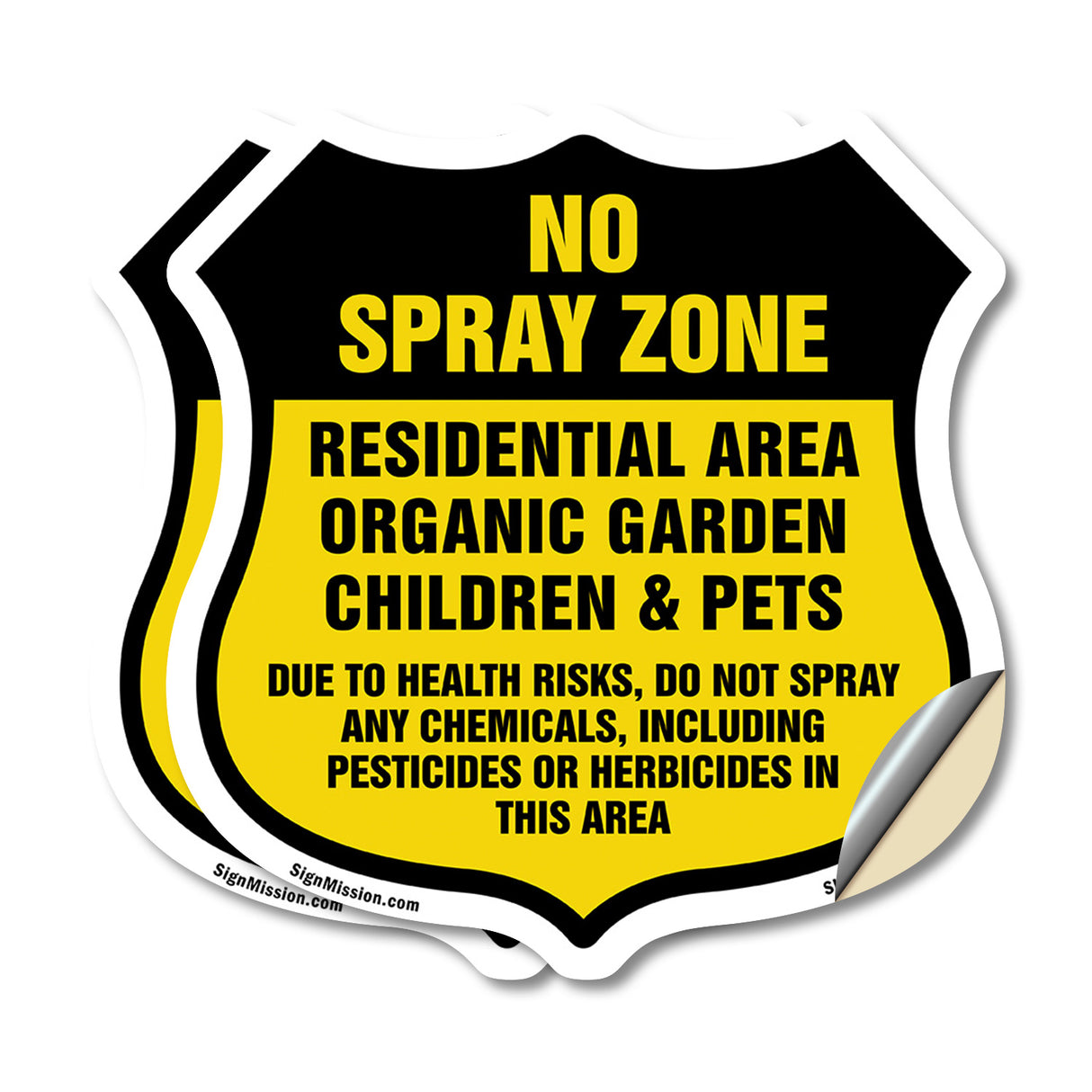 No Spray Shield Sign No Spray Zone Residential Area Organic Garden Children And Pets