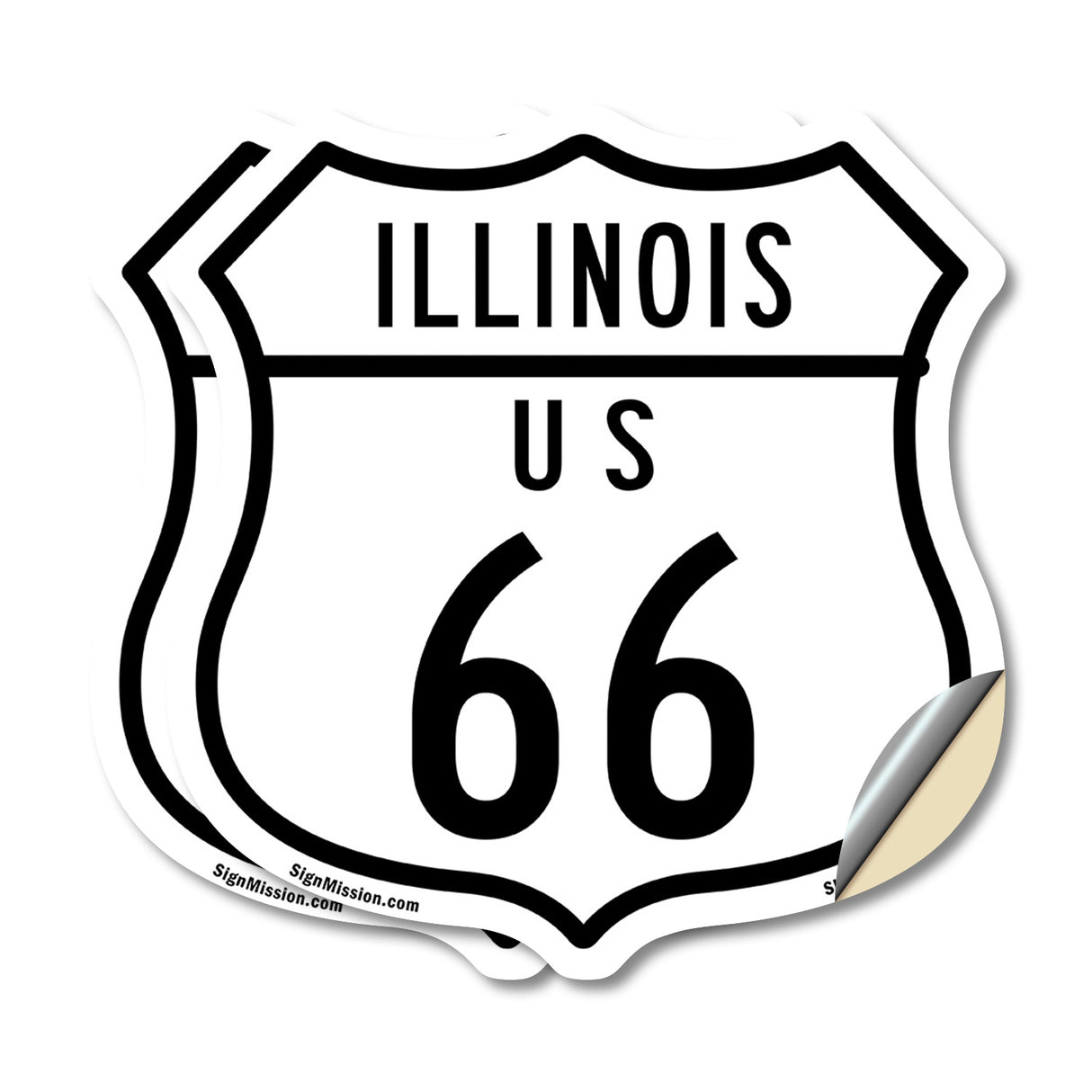 Illinois Route Marker Shield Sign Us 66