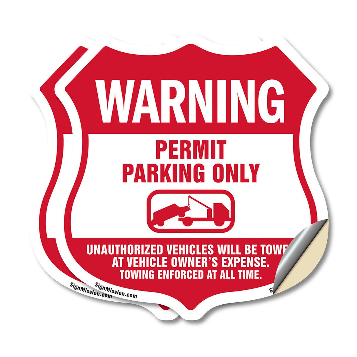 No Parking Without Permit Warning Permit Parking Only Unauthorized Vehicles Will Be Towed At Vehicle Owners Expense