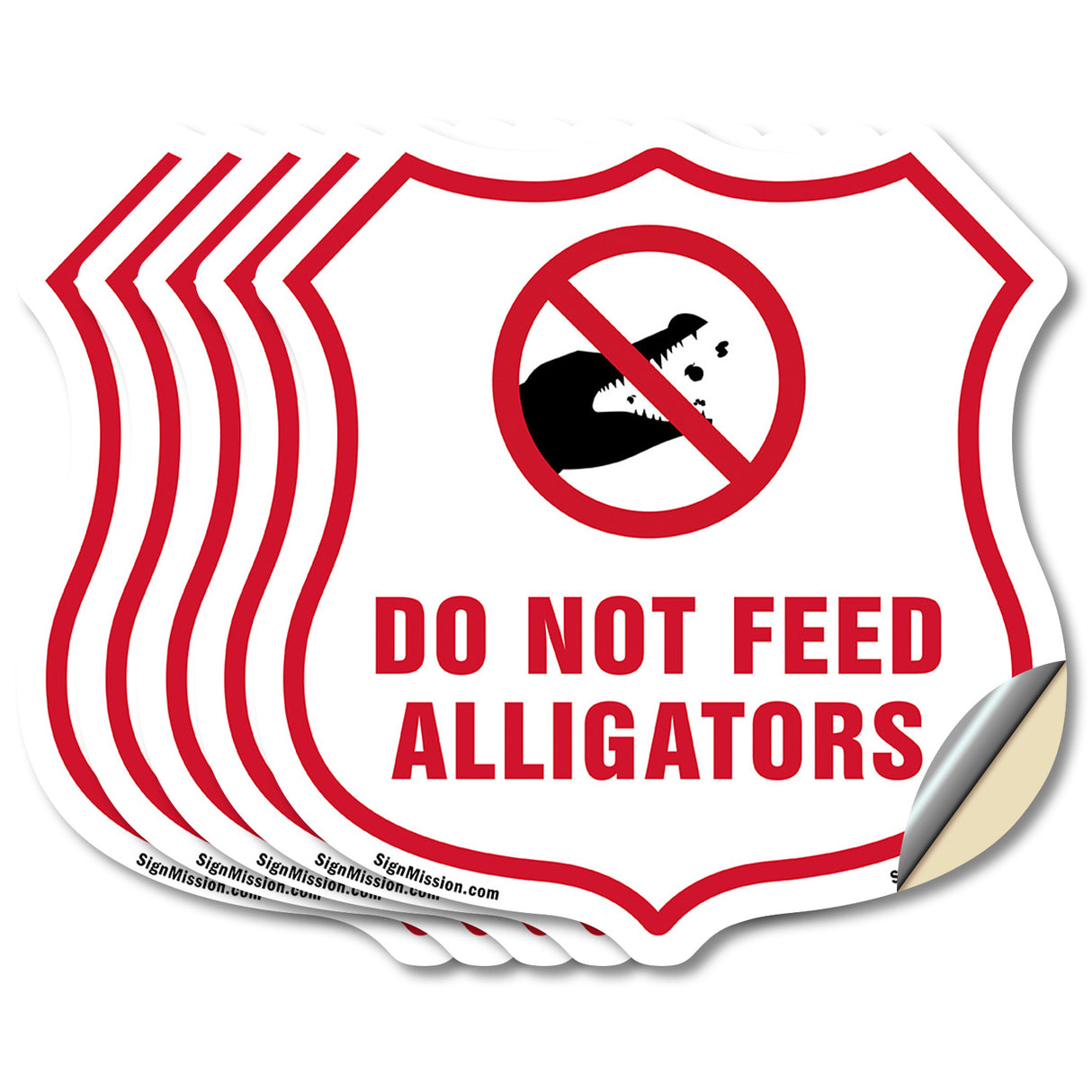 Alligator Warning Shield Sign Do Not Feed Alligators