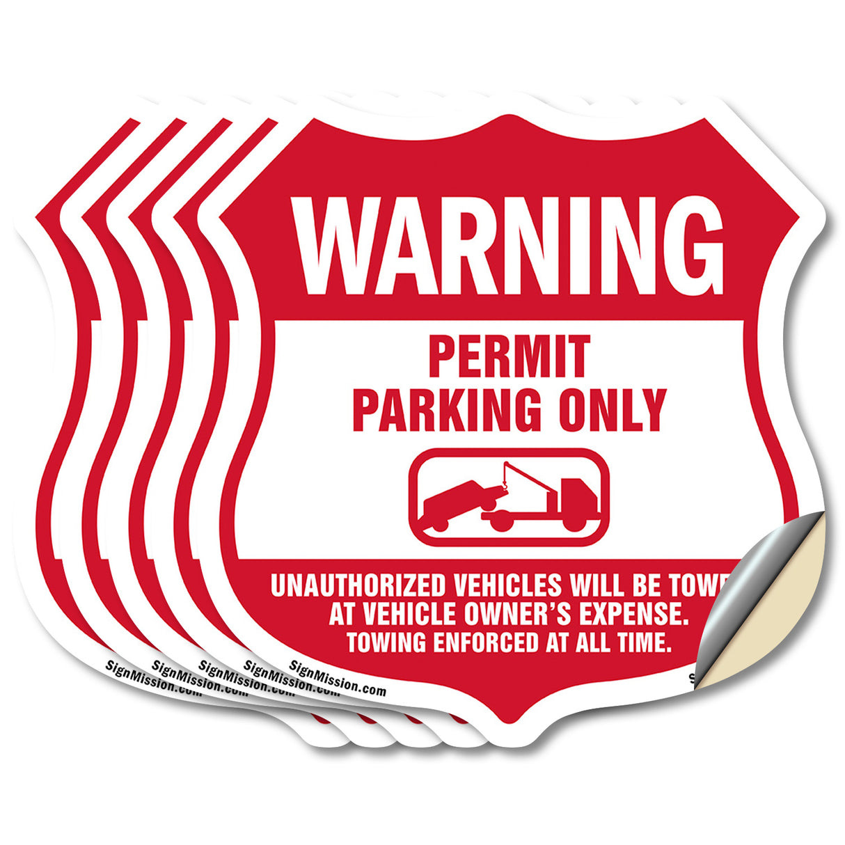 No Parking Without Permit Warning Permit Parking Only Unauthorized Vehicles Will Be Towed At Vehicle Owners Expense