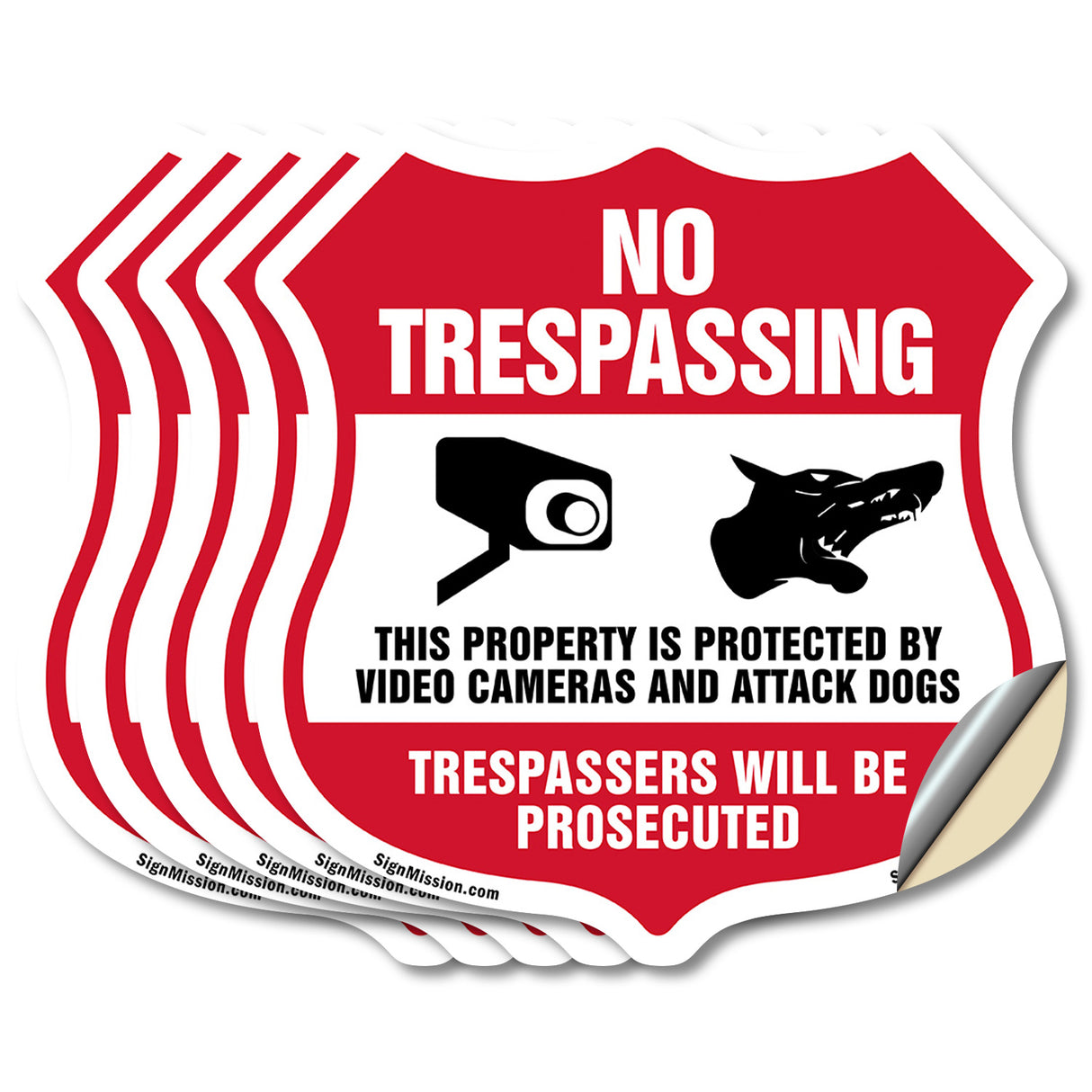 No Trespassing This Property Is Protected By Video Cameras And Attack Dogs Trespassers Will Be Prosecuted