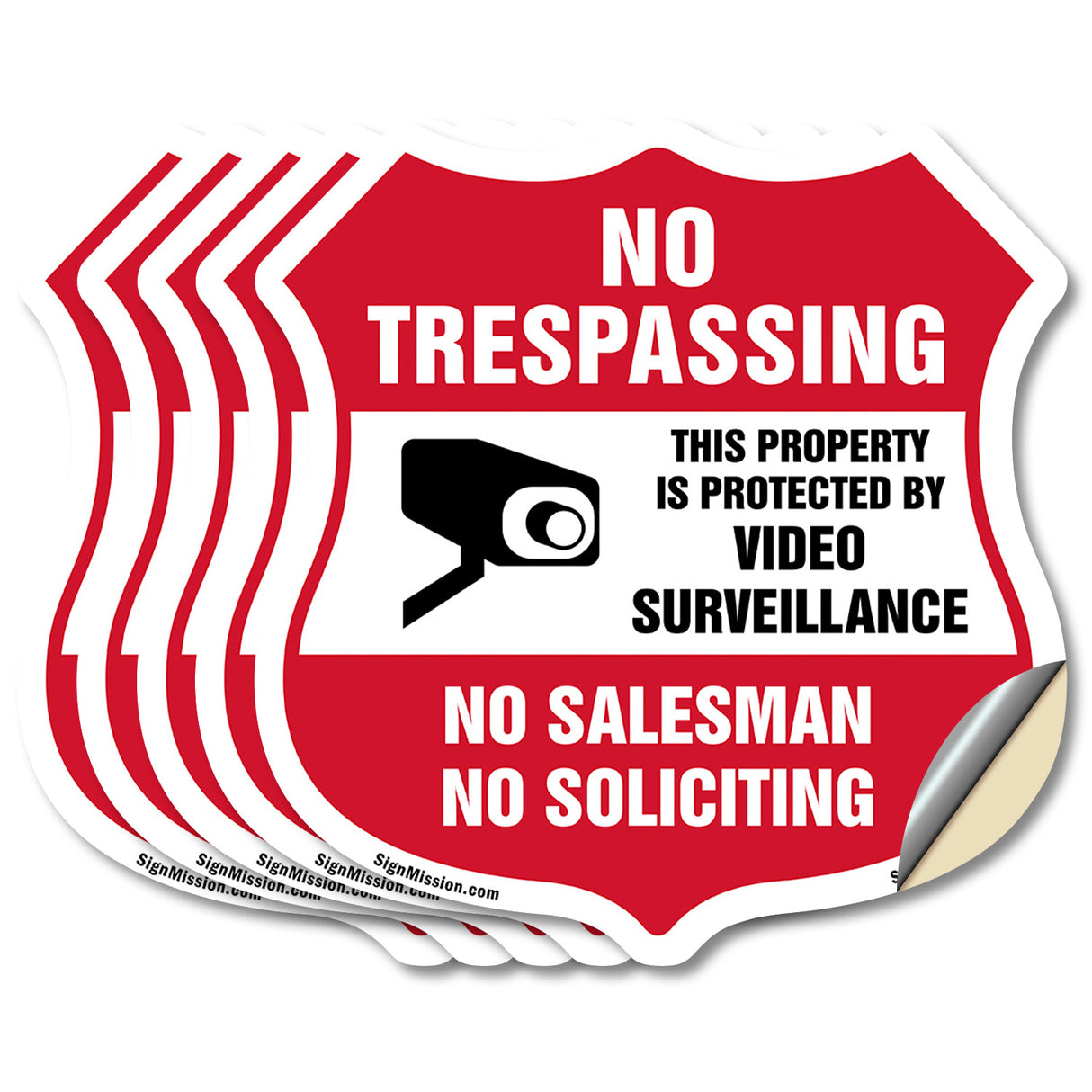 No Trespassing Sign This Property Is Protected By Video Surveillance No Salesman No Soliciting