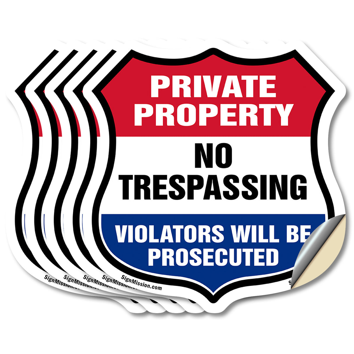 Private Property Shield Sign No Trespassing Violators Will Be Prosecuted