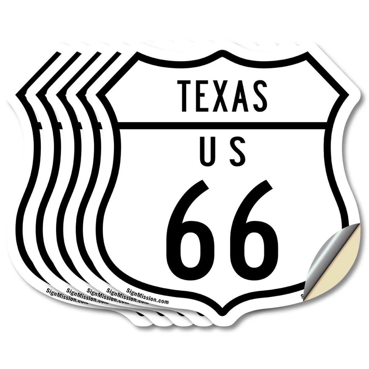 Texas Route Marker Shield Sign Us 66