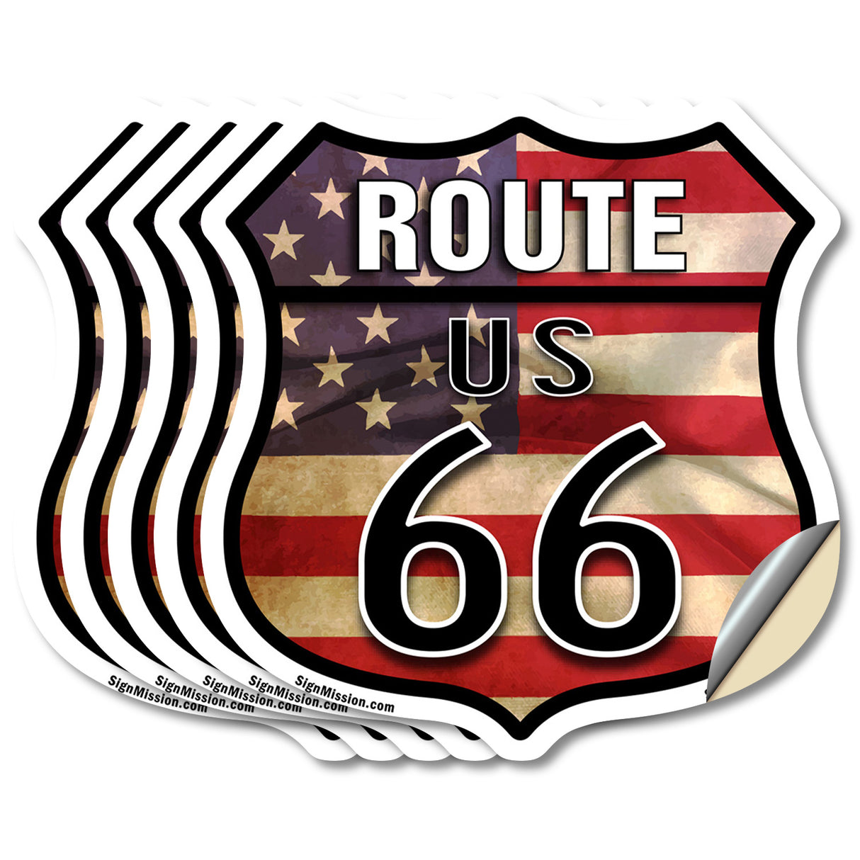 Route Us 66 Flag