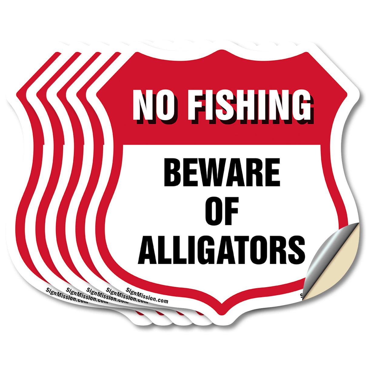 No Fishing Shield Sign Beware Of Alligators
