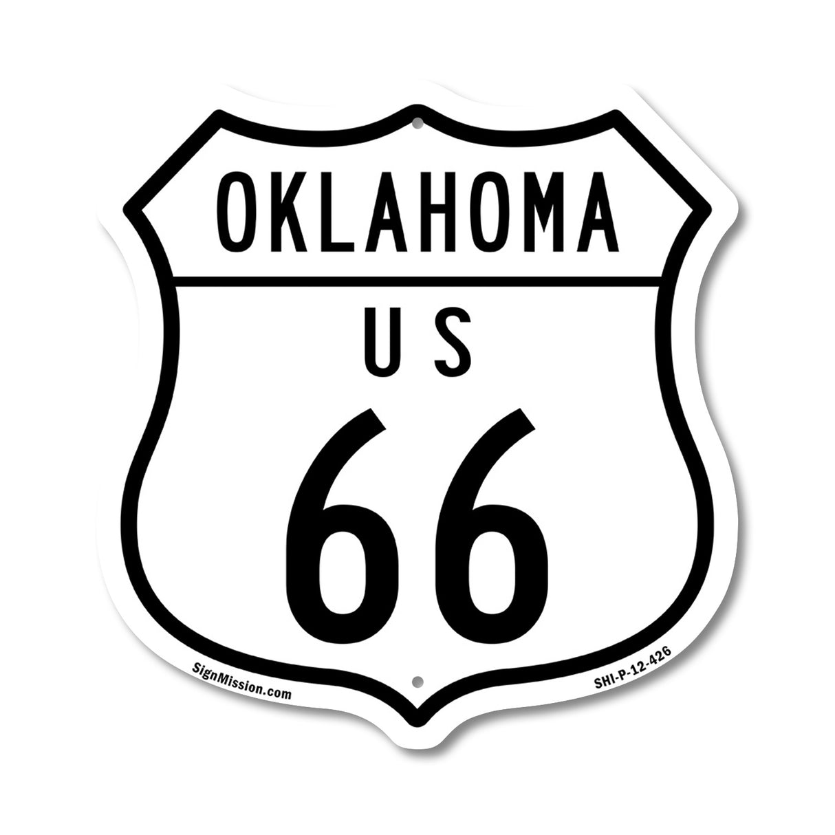 Oklahoma Route Marker Shield Sign Us 66