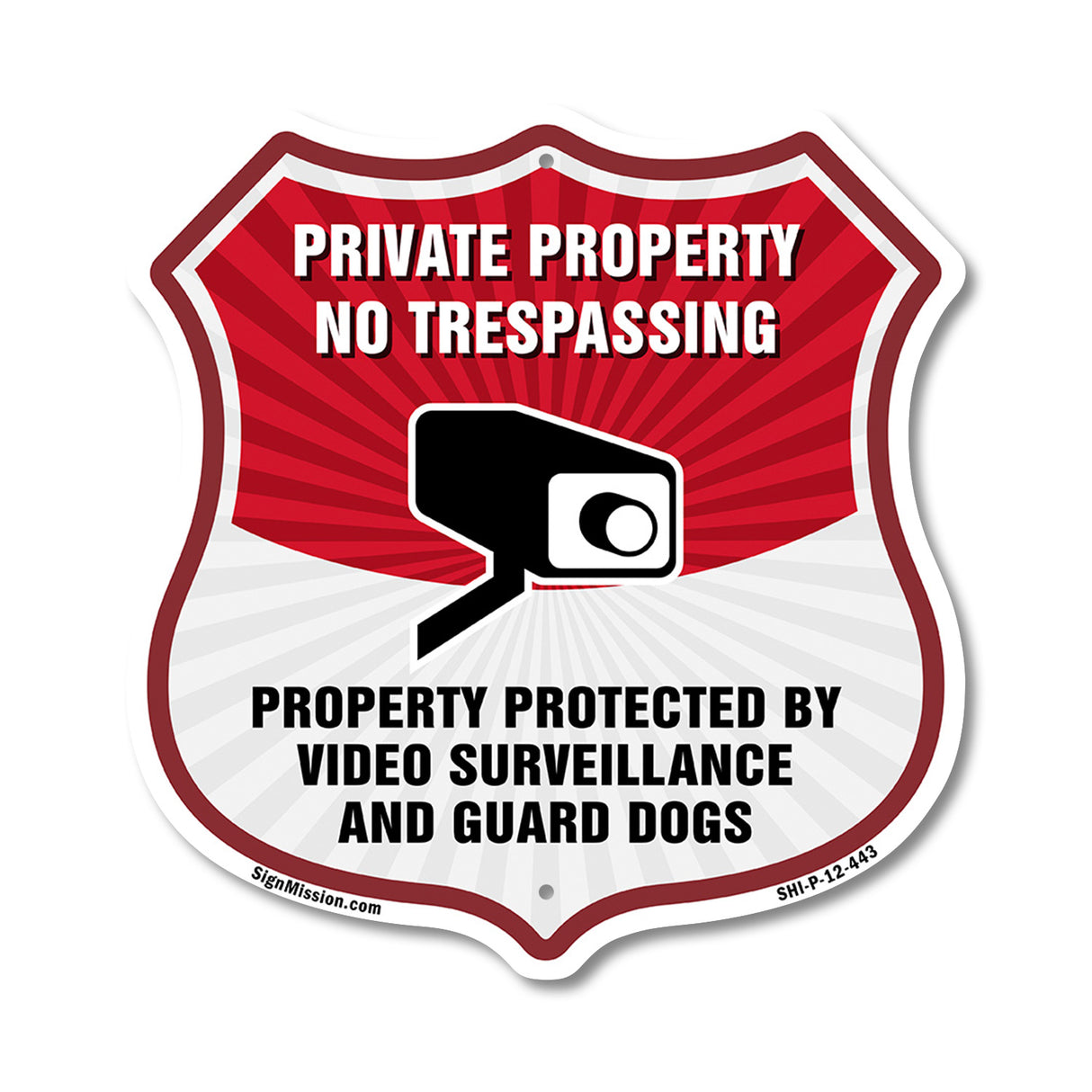 Private Property No Trespassing Property Protected By Video Surveillance And Guard Dogs
