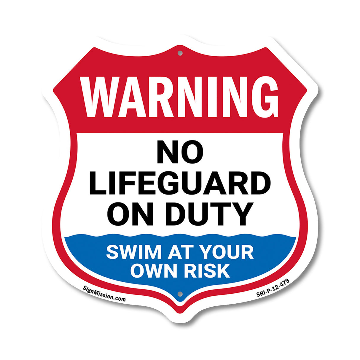 Warning No Lifeguard On Duty