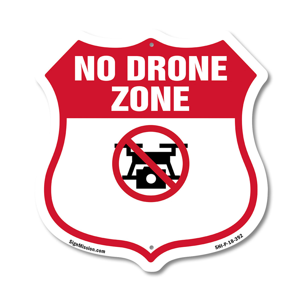 No Drone Shield Sign No Drone Zone From Federal State And Local Aviation Authorities