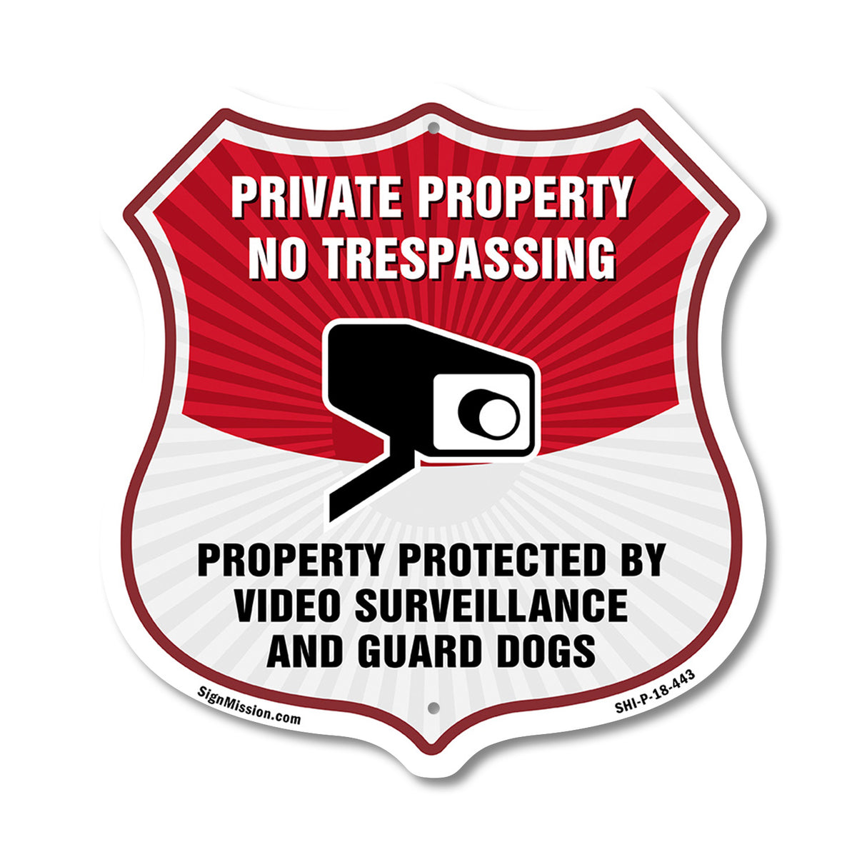 Private Property No Trespassing Property Protected By Video Surveillance And Guard Dogs