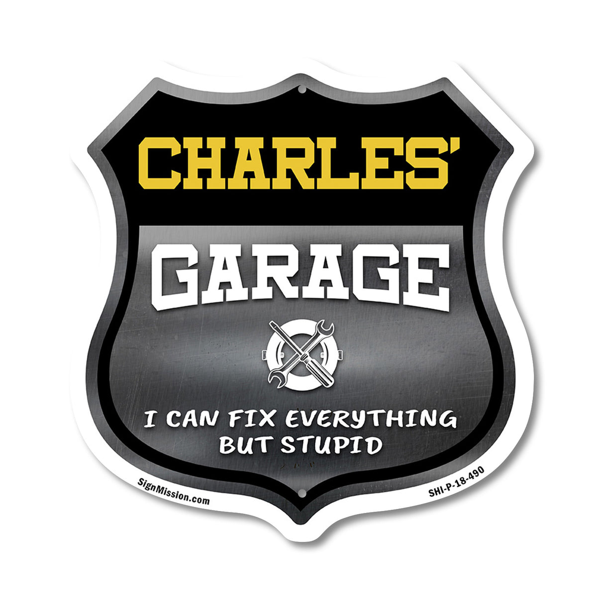 Charles's Garage I Can Fix Everything But Stupid