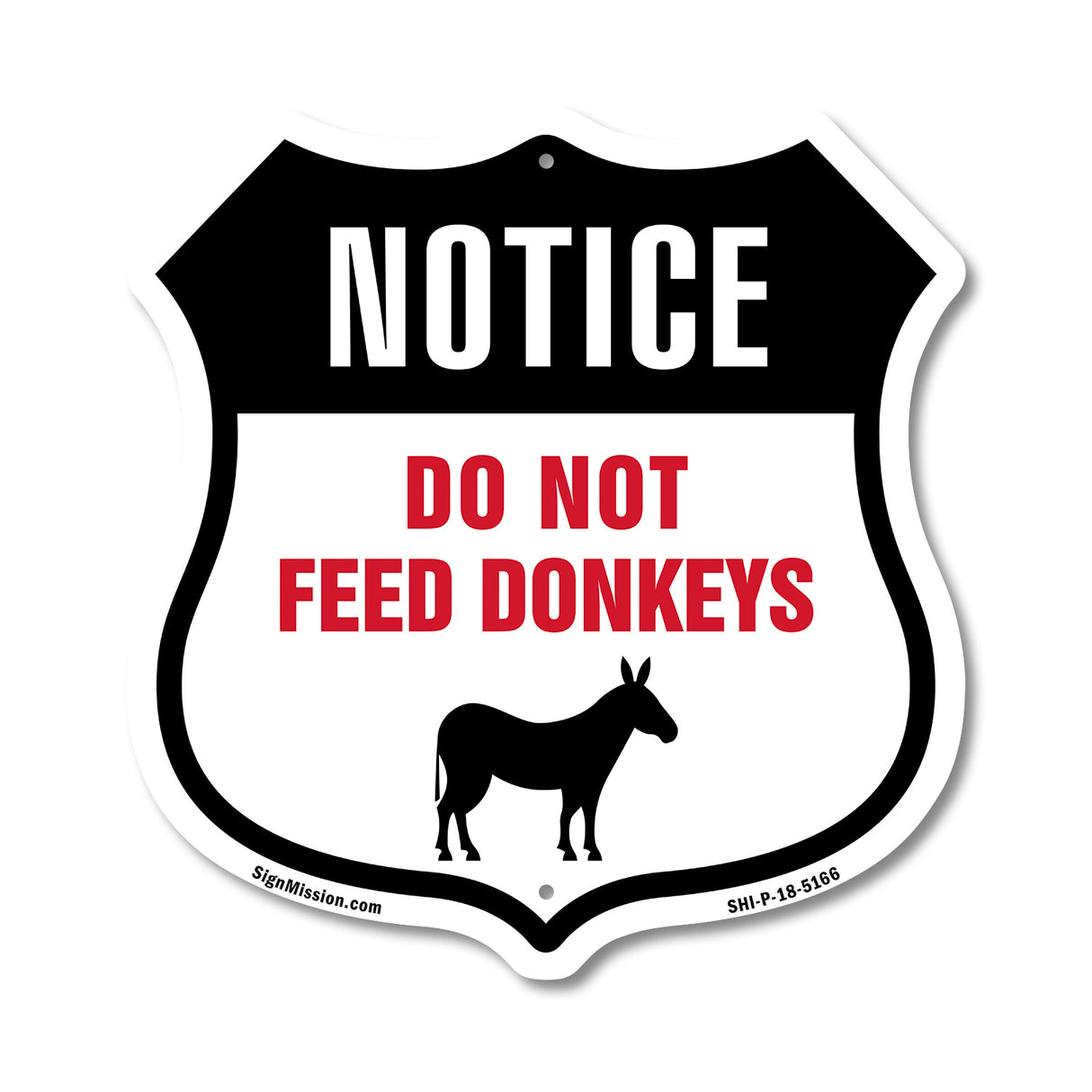 Notice Do Not Feed Donkeys