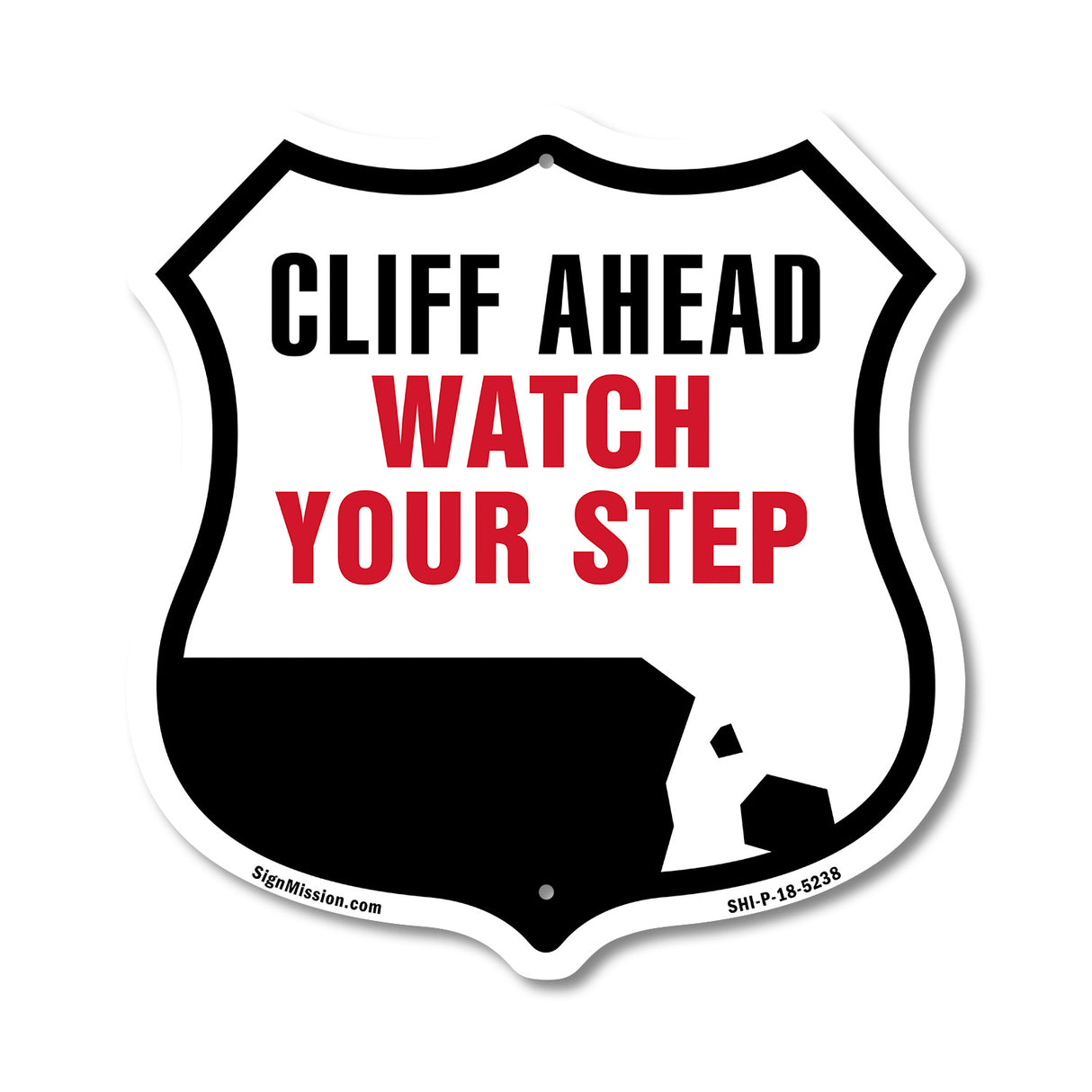 Cliff Ahead Watch Your Step