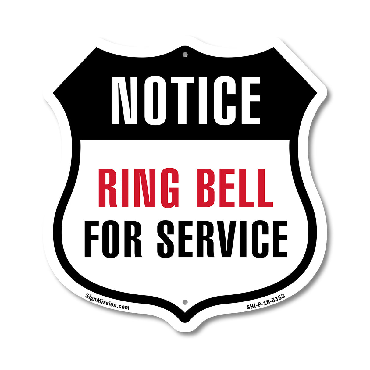 Notice Ring Bell For Service