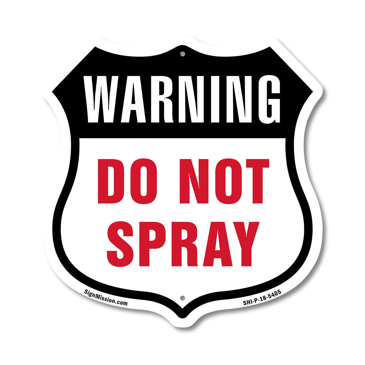 Warning Do Not Spray