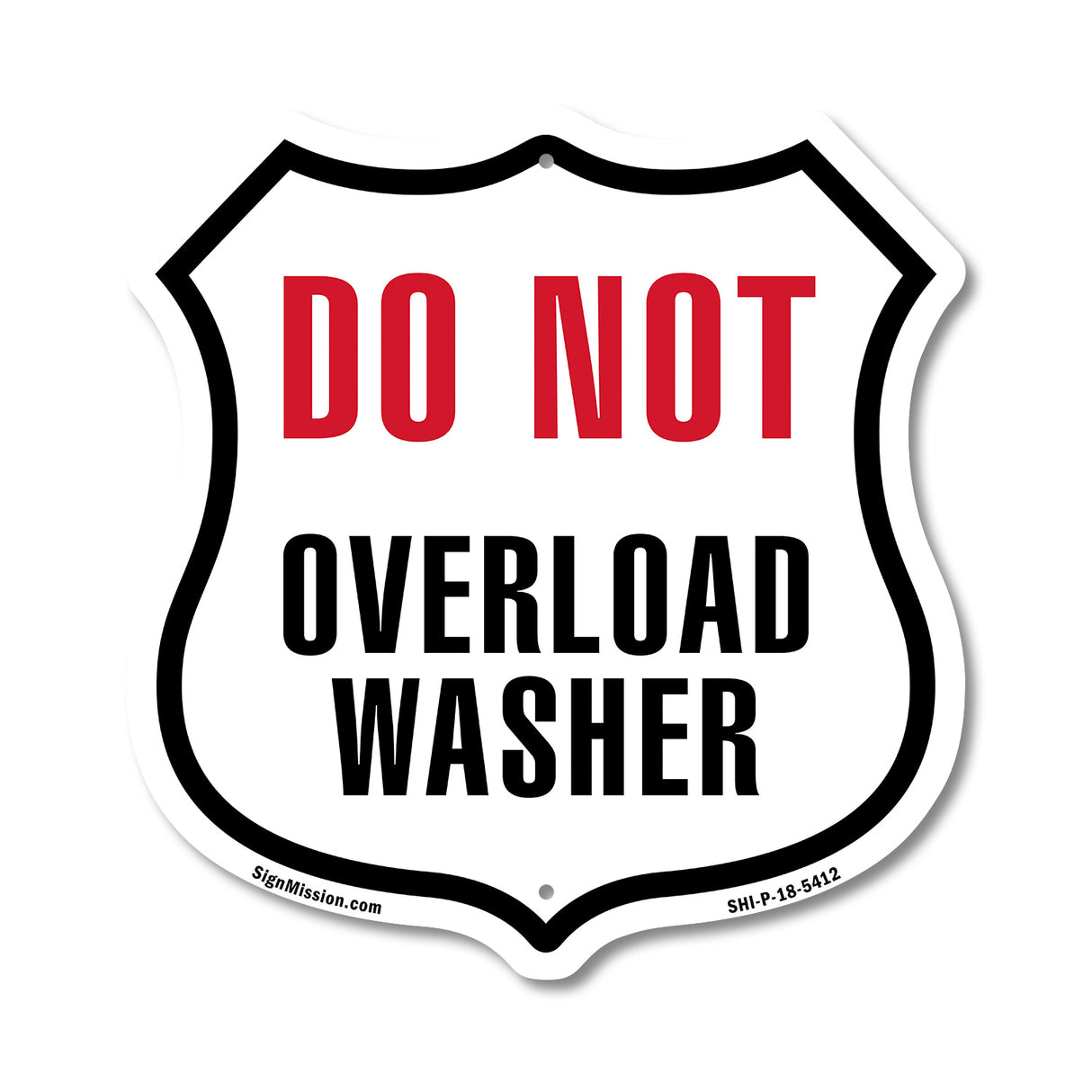Do Not Overload Washer