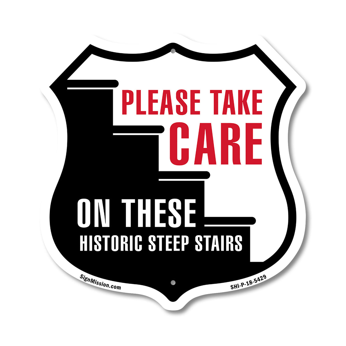 Please Take Care On These Historic Steep Stairs